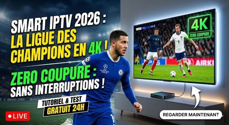 Smart IPTV 2026 : Vivez la Ligue des Champions en 4K sans aucune coupure !